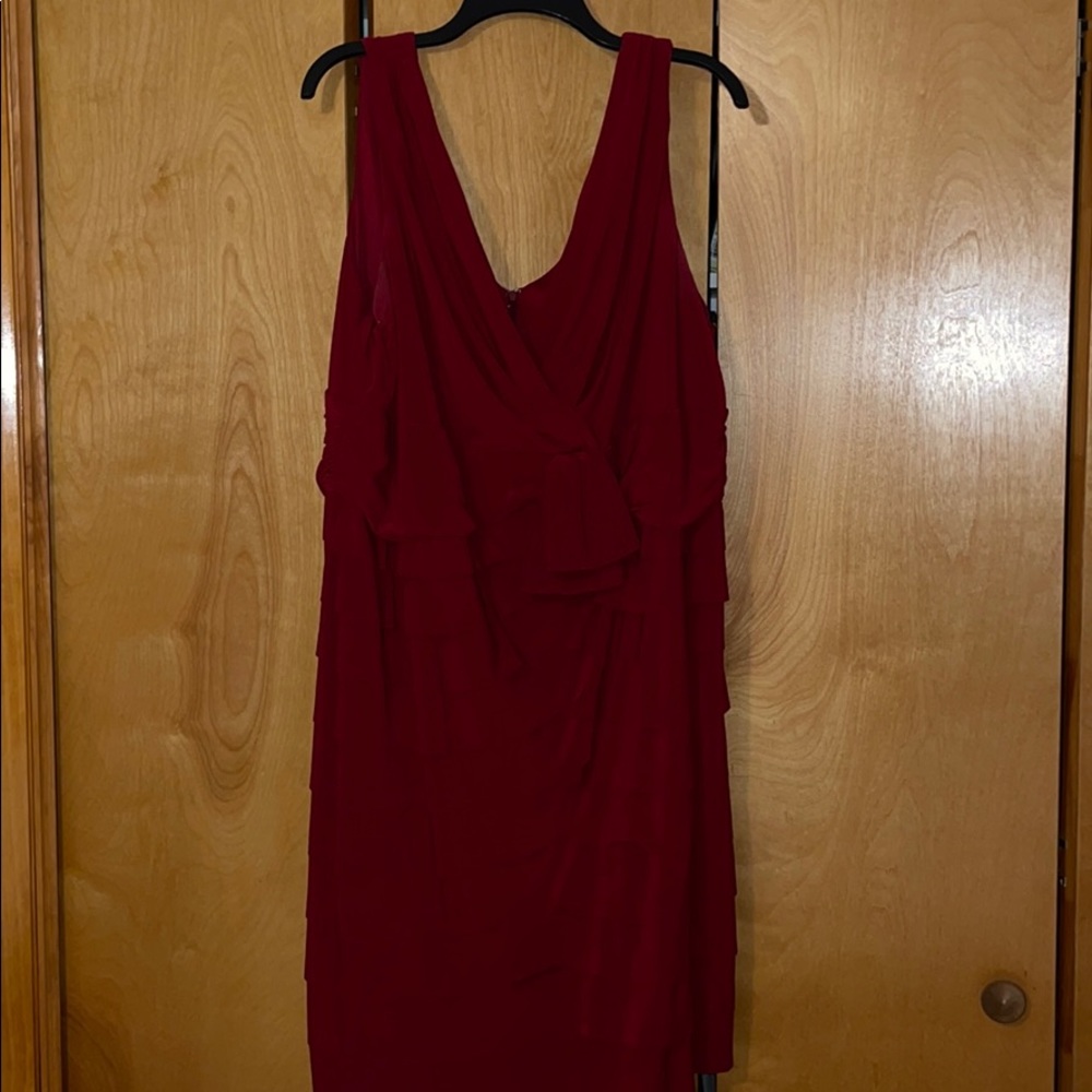 Maroon midi dress